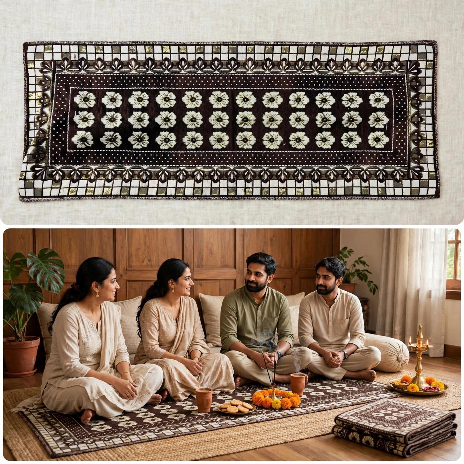 Cotton Designer Baithak Patti V1 6x2 feet - Indian Grocery Singapore